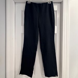 J Jill Elastic Waist Split Hem Ankle Ponte Pant Black XS